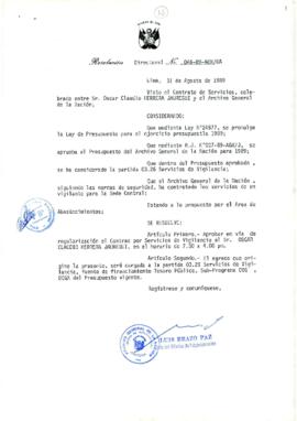 Resolución Directoral N° 046-89-AGN/OA