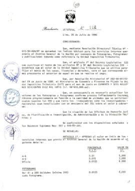 Resolución Jefatural N° 122-1990/AGN/J