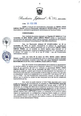 Resolución Jefatural N° 041-2015-AGN/J