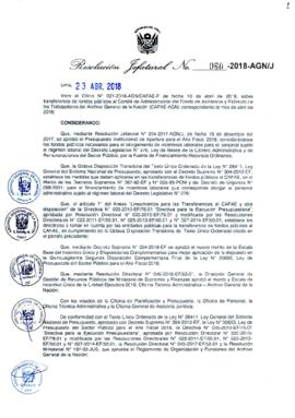Resolución Jefatural N° 060-2018-AGN/J