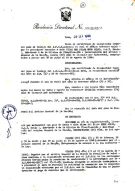Resolución Directoral N° 83-86-AGN/OA