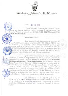 Resolución Jefatural N° 384-1999/AGN/J