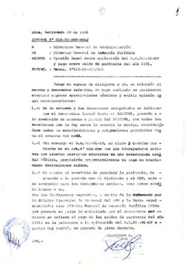 INFORME 016-92-AGN/OAJ