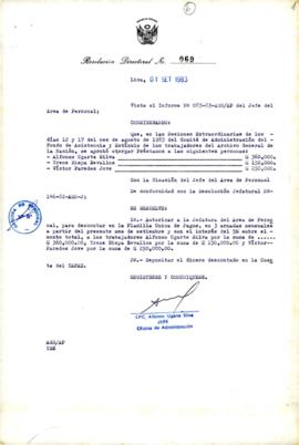 Resolución Directoral N° 69-83-AGN/OA