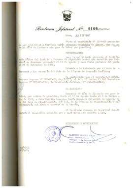 Resolución Jefatural N° 160-1982/AGN/J