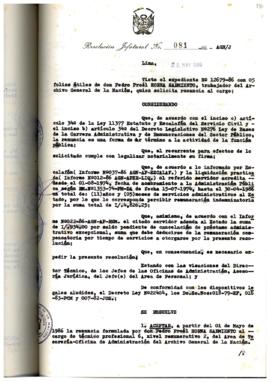 Resolución Jefatural N° 081-1986/AGN/J