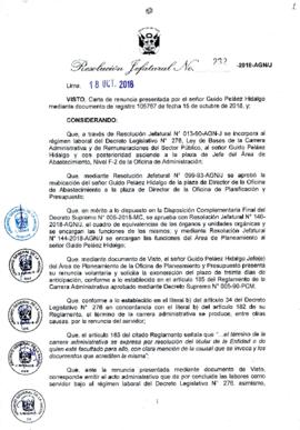 Resolución Jefatural N° 232-2018-AGN/J