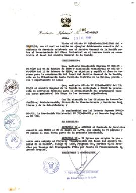 Resolución Jefatural N° 009-1991/AGN/J