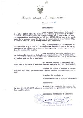 Resolución Jefatural N° 038-1987/AGN/J