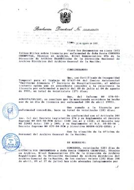 Resolución Directoral N° 016-95-AGN/OTA