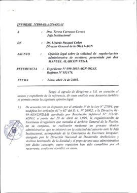INFORME 090-2003-AGN-OGAJ