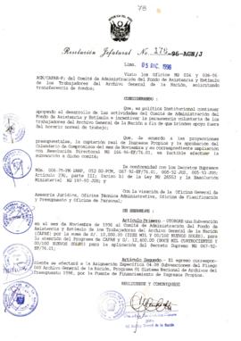 Resolución Jefatural N° 178-1996/AGN/J