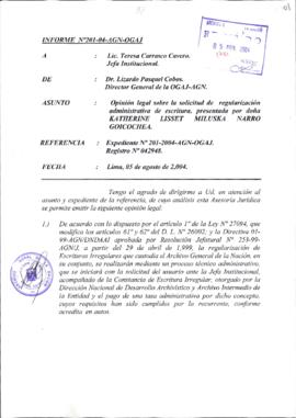 INFORME 201-2004-AGN-OGAJ