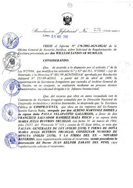 Resolución Jefatural N° 225-2002/AGN/J