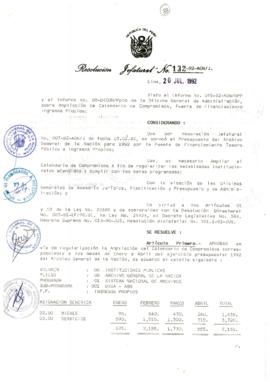 Resolución Jefatural N° 132-1992/AGN/J