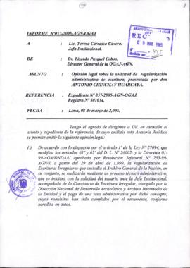 INFORME 057-2005-AGN-OGAJ