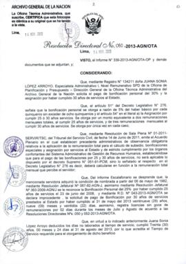 Resolución Directoral N° 060-2013-AGN/OTA