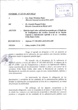 INFORME 222-2003-AGN-OGAJ