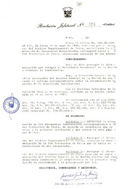 Resolución Jefatural N° 036-1987/AGN/J