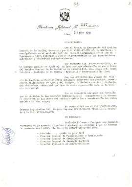Resolución Jefatural N° 217-1990/AGN/J