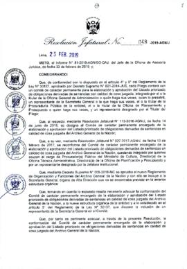 Resolución Jefatural N° 048-2019-AGN/J