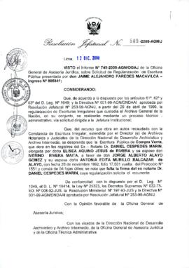 Resolución Jefatural N° 509-2008-AGN/J