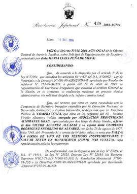 Resolución Jefatural N° 428-2004-AGN/J