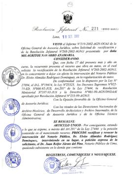 Resolución Jefatural N° 271-2002/AGN/J