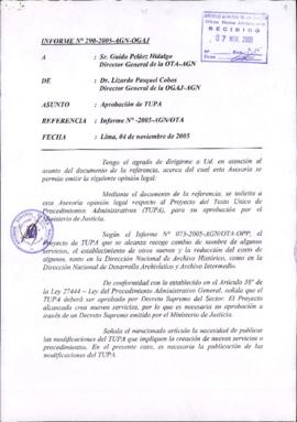 INFORME 290-2005-AGN-OGAJ