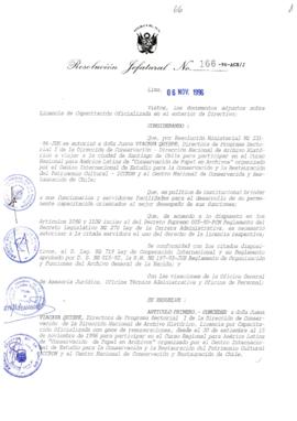 Resolución Jefatural N° 166-1996/AGN/J