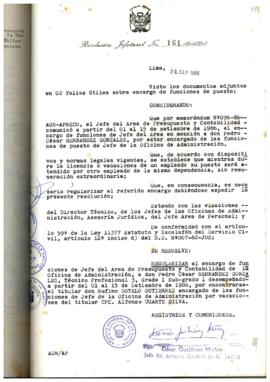 Resolución Jefatural N° 161-1986/AGN/J