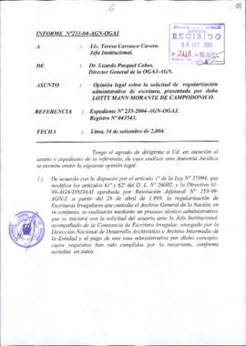 INFORME 233-2004-AGN-OGAJ