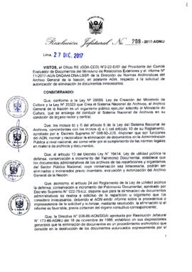 Resolución Jefatural N° 208-2017-AGN/J