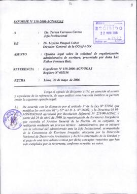 INFORME 158-2006-AGN/OGAJ
