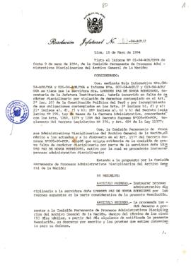 Resolución Jefatural N° 080-1994/AGN/J
