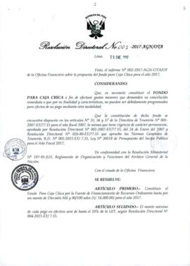 Resolución Directoral N° 001-2017-AGN/OTA