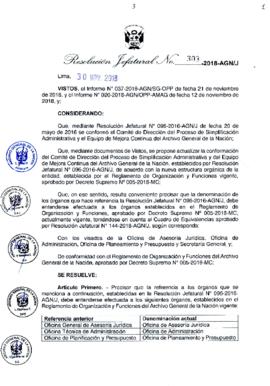 Resolución Jefatural N° 303-2018-AGN/J