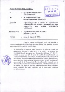 INFORME 147-2005-AGN-OGAJ