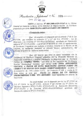 Resolución Jefatural N° 155-2000/AGN/J