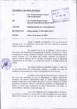 INFORME 064-2005-AGN-OGAJ