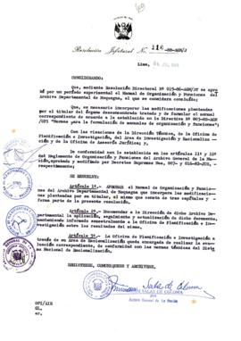 Resolución Jefatural N° 110-1988/AGN/J