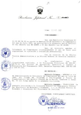 Resolución Jefatural N° 098-1993/AGN/J