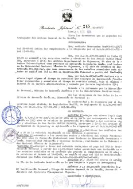 Resolución Jefatural N° 245-1991/AGN/J