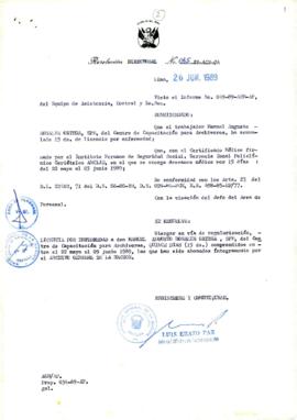 Resolución Directoral N° 035-89-AGN/OA