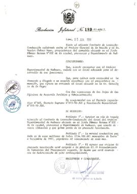 Resolución Jefatural N° 189-1991/AGN/J