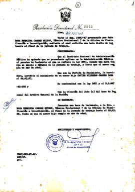 Resolución Directoral N° 41-87-AGN-OA