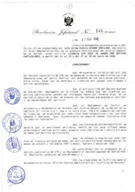 Resolución Jefatural N° 146-1998/AGN/J