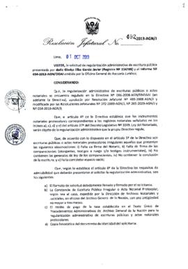 Resolución Jefatural N° 402-2013-AGN/J