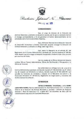 Resolución Jefatural N° 465-2013-AGN/J
