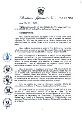 Resolución Jefatural N° 203-2018-AGN/J
